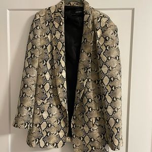 Zara python printed blazer